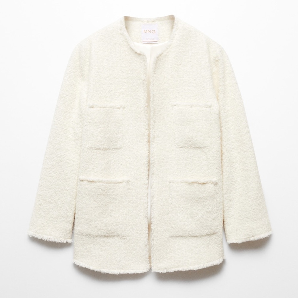 MANGO Pocket Tweed Jacket
